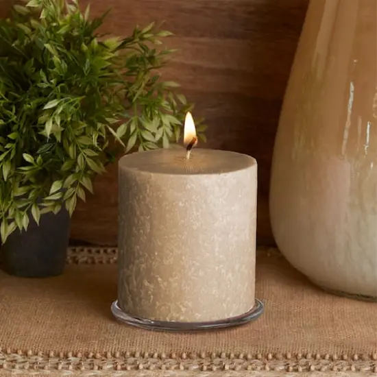 Root Candles Timberline&trade; 4" x 4" Unscented Pillar Candle Beeswax {4}