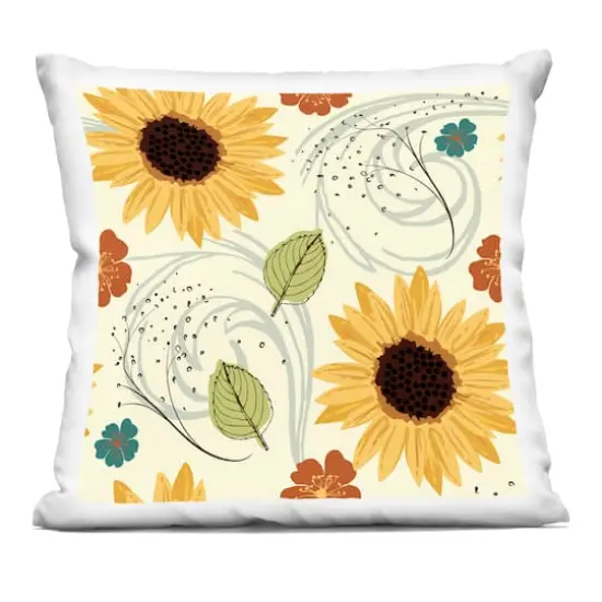 Stupell Industries Warm Sunflower Botanicals Pattern Decorative Printed Throw Pillow {1}
