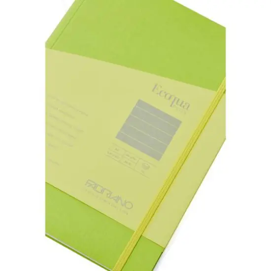 Fabriano® EcoQua Plus A5 Lined Hidden Spiral-Bound Notebook Lime {6}