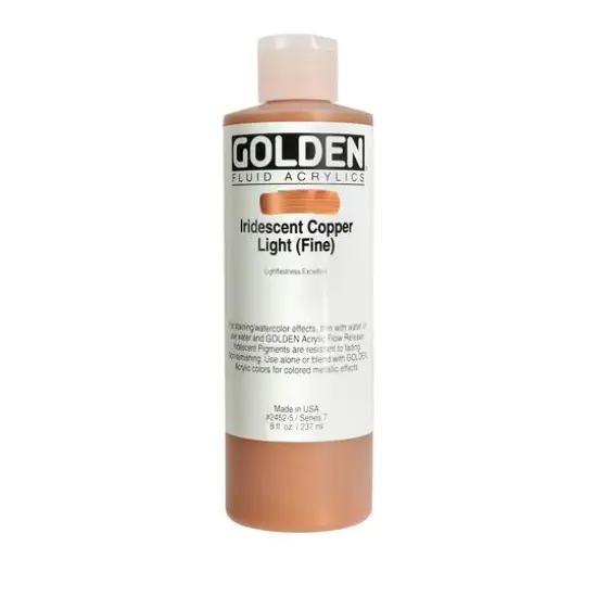 Golden&reg; Iridescent Fluid Acrylics 8oz. Iridescent Copper Light (Fine) {1}