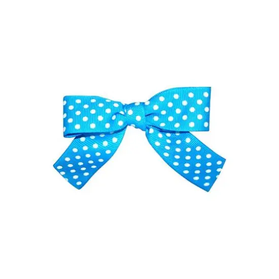 JAM Paper 3.25" Grosgrain Polka Dot Twist Tie Bows, 100ct. Turquoise {1}