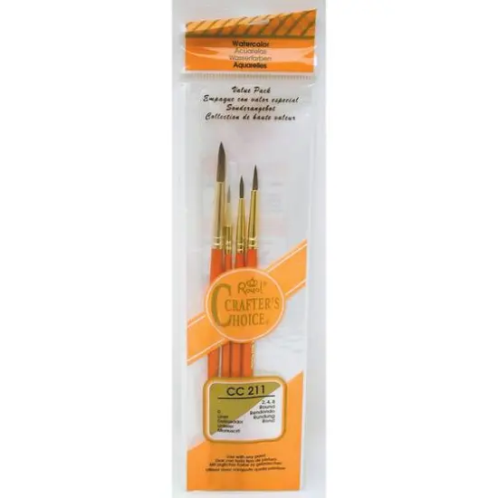 Royal&reg; Crafter's Choice&trade; Orange 4 Piece Watercolor Brush Set {1}