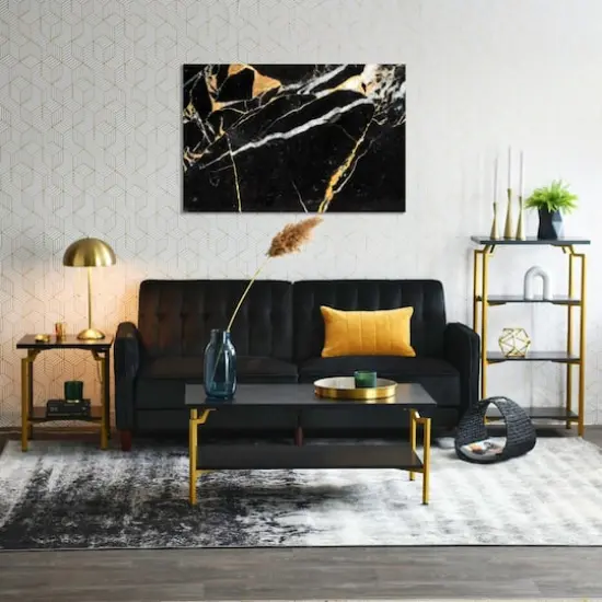 Household Essentials Crown 43" 4-Tier Bookshelf Black {3}