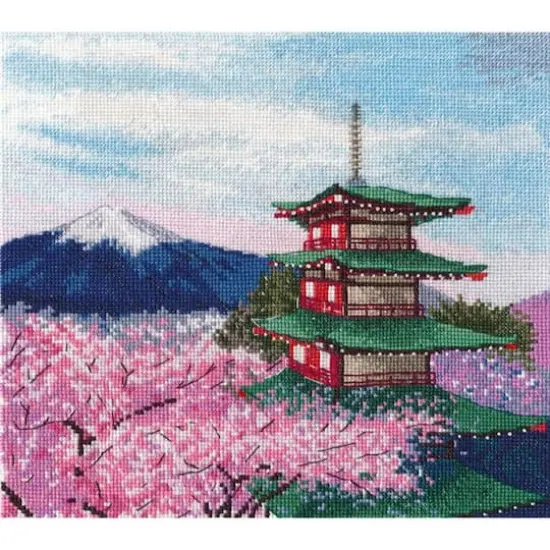 Oven Chureito Pagoda Cross Stitch Kit {1}