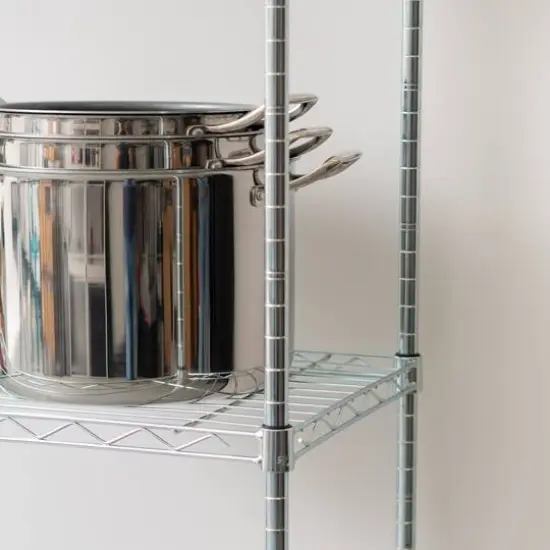 Iris&reg; 53" Silver 4-Tier Wire Rack Shelf {9}