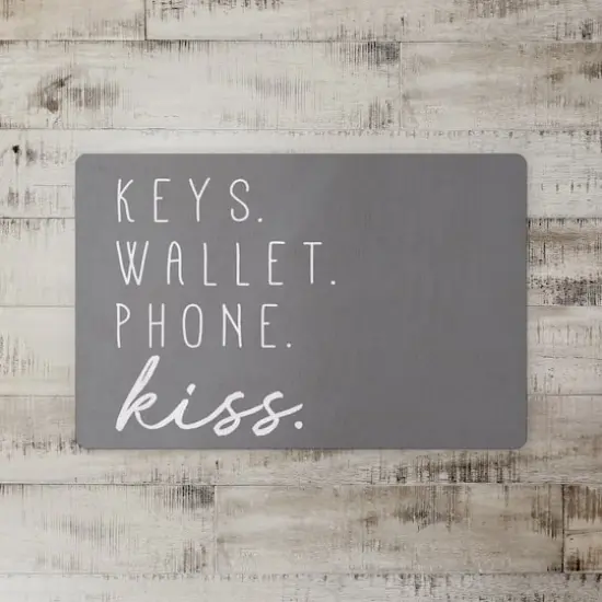 Keys Wallet Phone Kiss 18" x 27" Floor Mat {3}