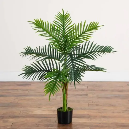 3ft. UV Resistant Artificial Double Robellini Palm Tree (Indoor/Outdoor) {7}