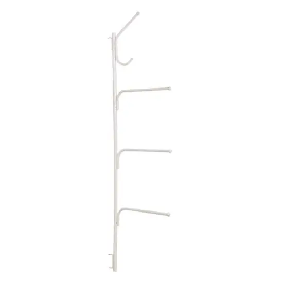 Household Essentials HINGE-IT Clutterbuster Family Towel Bar Valet White {1}