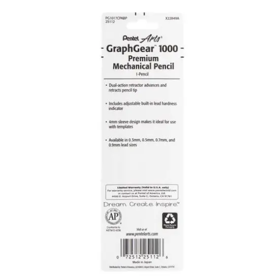 Pentel&reg; Graph Gear 1000&trade; Mechanical Pencil, 0.7mm {6}