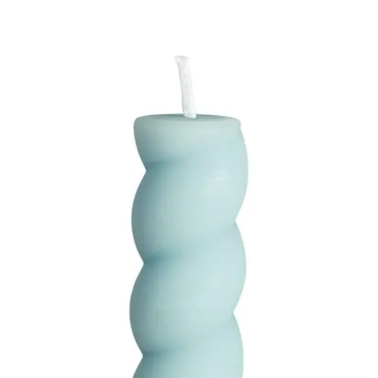 Hello Honey&reg; 10" Light Blue Unscented Twisted Taper Candles, 2ct. {6}