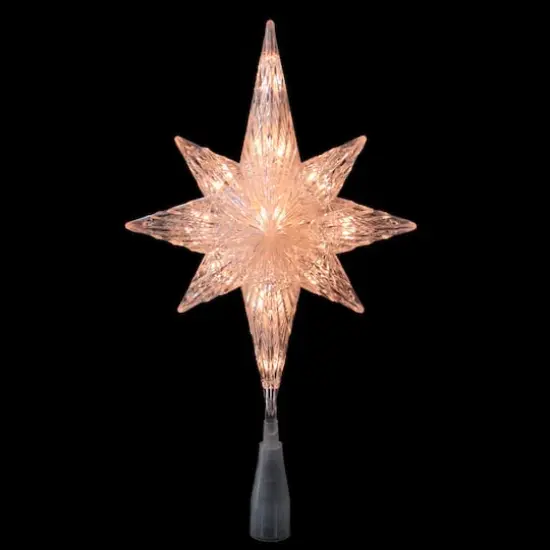 11" Lighted 8 Point Bethlehem Star Christmas Tree Topper {3}