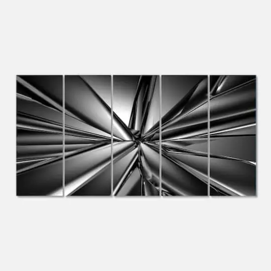 Designart - Futuristic Crystal Background - Abstract Canvas Art Print {1}