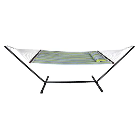 Sorbus Hammock with Spreader Bars & Frame Green and Blue {6}