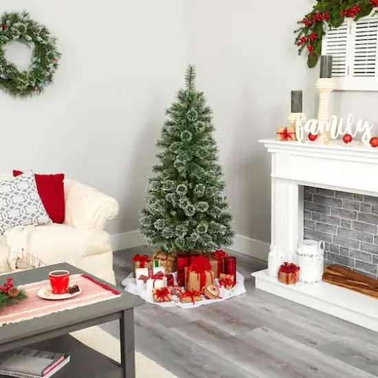 5ft. Unlit Wisconsin Slim Snow Tip Pine Artificial Christmas Tree {6}