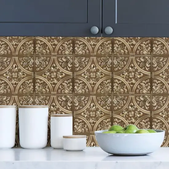 InHome Chelsea Bronze Peel & Stick Tin Tiles {3}