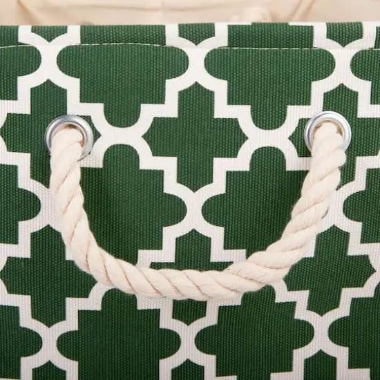 DII&reg; Large Rectangle Lattice Polyester Bin Hunter Green {5}