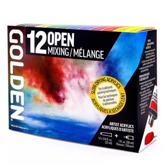 Golden&reg; Open Acrylics 12 Color Slow Drying Paint Mixing Set {3}