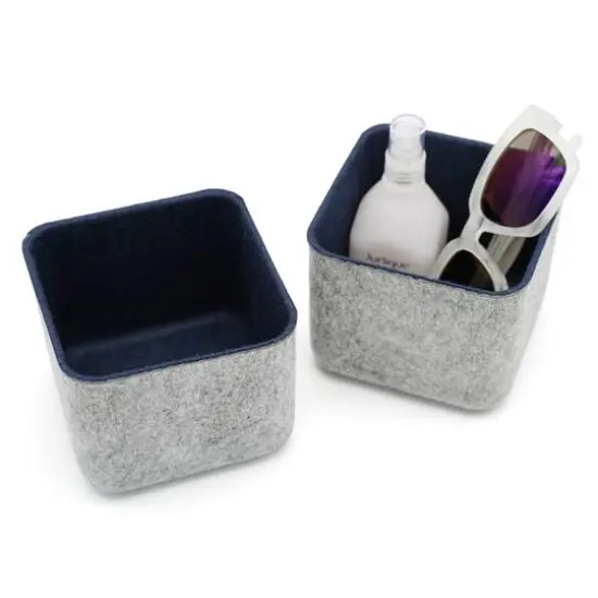 Welaxy Felt 2 Piece Storage Cubes Navy {7}