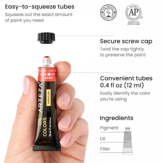 Arteza&reg; 24 Color Oil Paint Set {4}