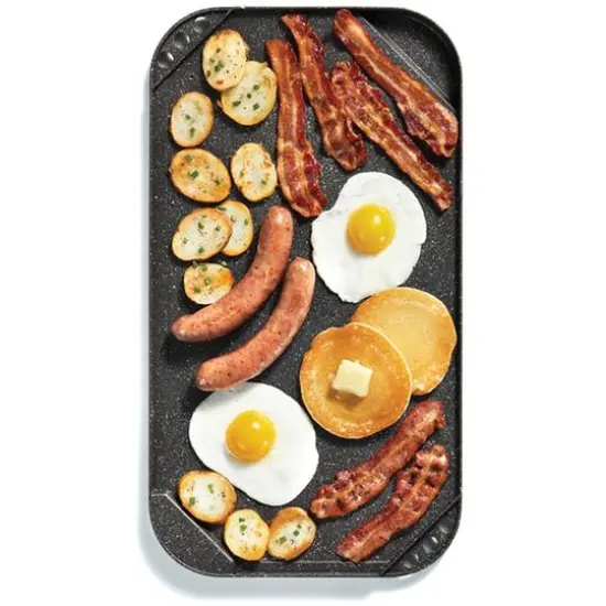 THE ROCK by Starfrit 10.6" x 19.5" Reversible Grill Griddle {11}