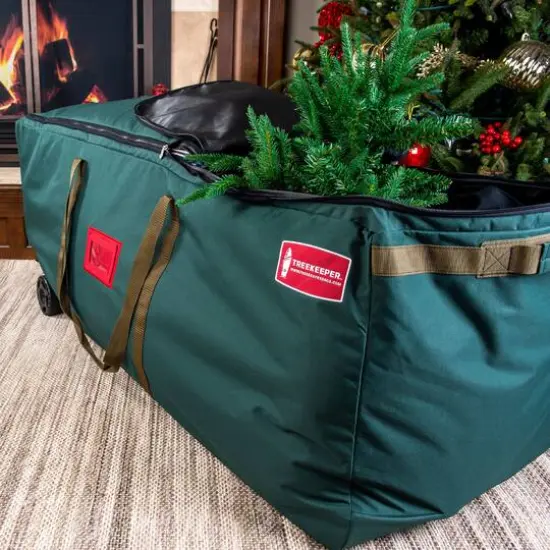 TreeKeeper Big Wheel 9ft. Rolling Christmas Tree Storage Bag {10}
