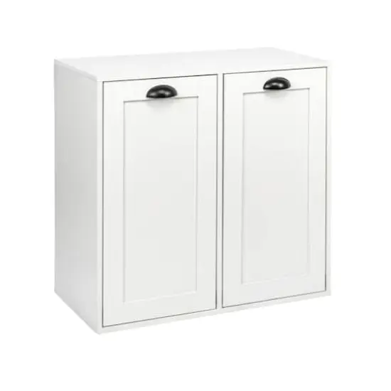 Household Essentials 30" Scandi White Finish Laundry Sorter Cabinet {1}