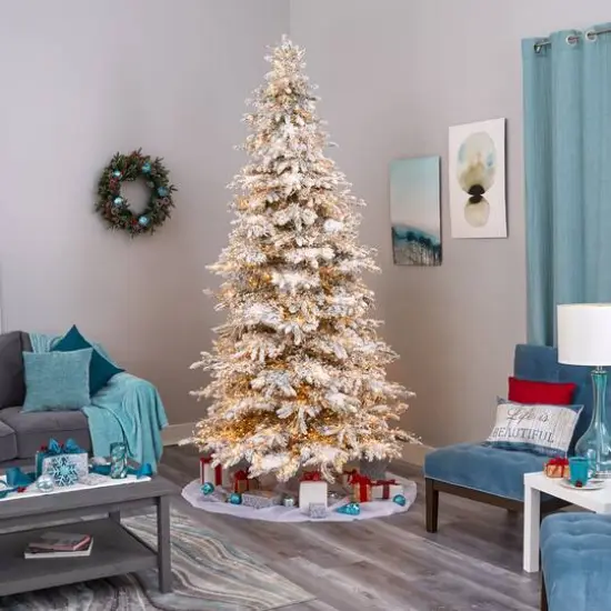 9ft. Pre-Lit Grand Northern Rocky Fir Artificial Christmas Tree, Warm LED Lights {6}