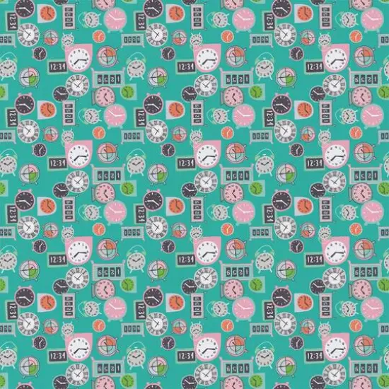 Camelot Fabrics Turquoise Deadlines Cotton Precut Fabric {1}