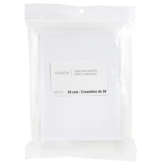 Folded Cards & Envelopes by Recollections&trade;, 3.5" x 4.87" White {1}