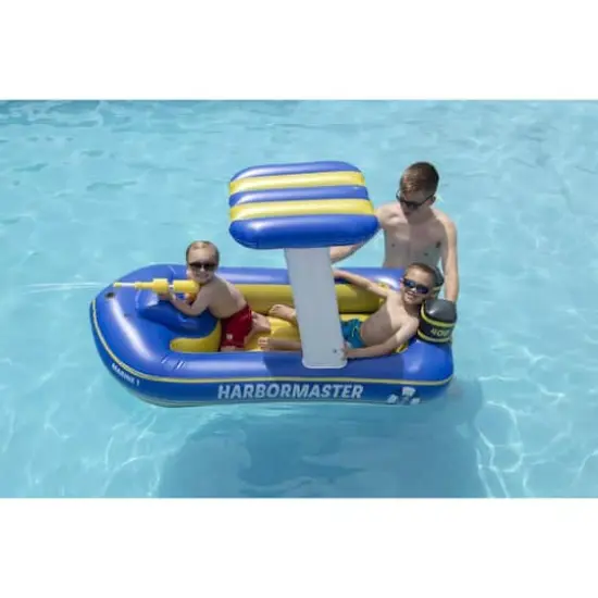 Swimline 67" Harbor Master Patrol Boat with Pump Squirt Toy Pool Float {5}