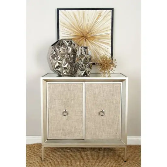 Beige Wood Glam Cabinet {7}