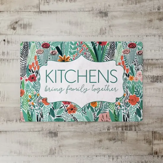 Floral Kitchens Bring Family Together Floor Mat {3}