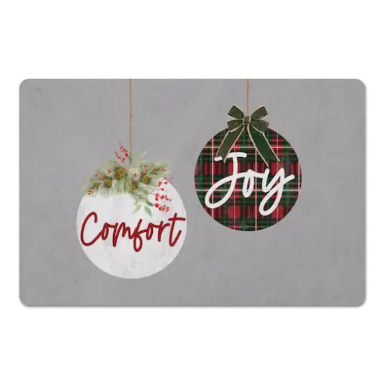 Comfort Joy Ornaments 27x18 Floor Mat {1}