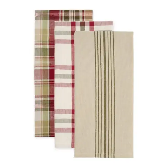 DII&reg; Give Thanks Plaid Dishtowel Set {4}