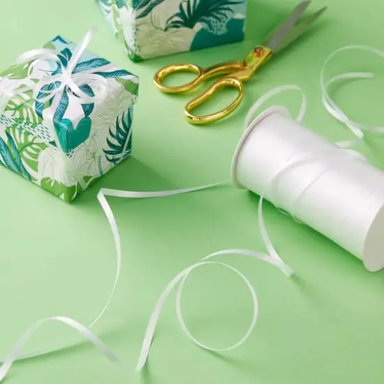 500yd. Textured Curling Ribbon by Celebrate It&trade; White {3}