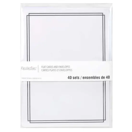 Black Border Flat Cards & Envelopes by Recollections&trade;, 5" x 7" {1}
