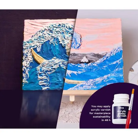 OKTO Sensory Art 3D Hokusai The Great Wave Clay Painting Kit {5}