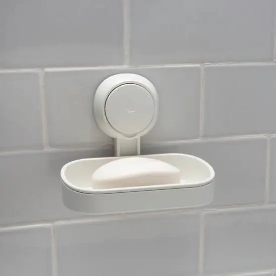 Bath Bliss White Gel Suction Soap Dish {5}