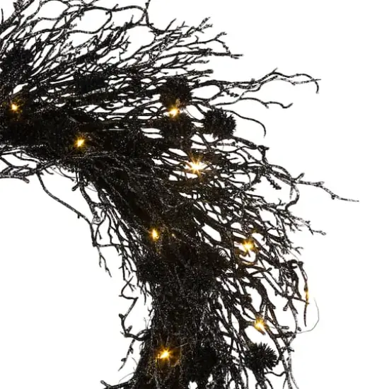 24" Halloween Deadwood Pre-Lit LED Wreath {4}