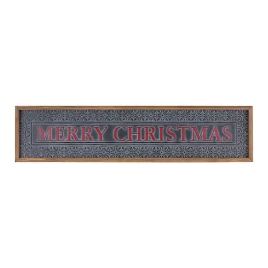 34" Black Ornate Metal Merry Christmas Holiday Sign D&eacute;cor {1}