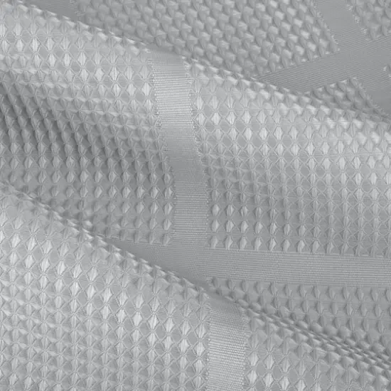 Elle D&eacute;cor Gray Jacquard Solid Weave Shower Curtain {7}