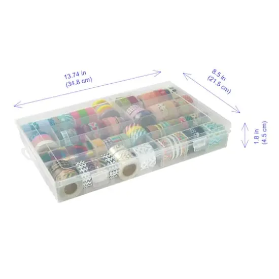 13.5" x 8.5" Clear Adjustable Plastic Storage Case by Simply Tidy&reg; {5}