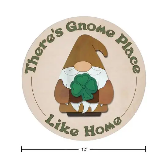 Leisure Arts® There's Gnome Place Like Home Seasonal Layered Wood Sign Kit {6}