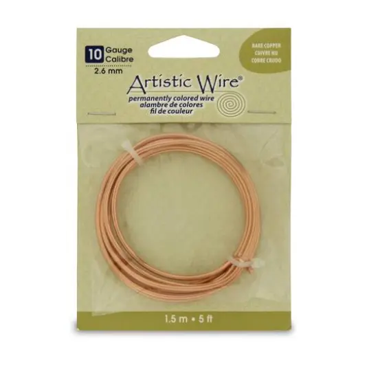 Artistic Wire® 10 Gauge Colored Copper Craft Wire Tarnish-Resistant Brass {2}