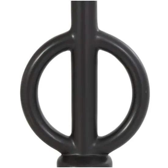 CosmoLiving by Cosmopolitan 10" Black & White Ceramic Geometric Ring Taper Candle Holder Set {8}