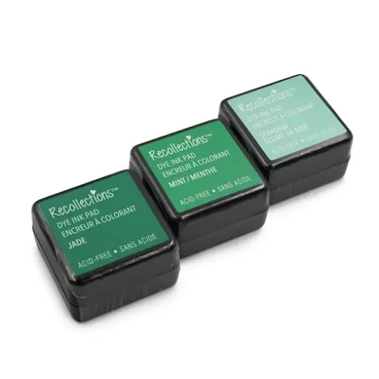 Dye Ink Pad Set by Recollections&trade; Jade/Mint/Seafoam {3}