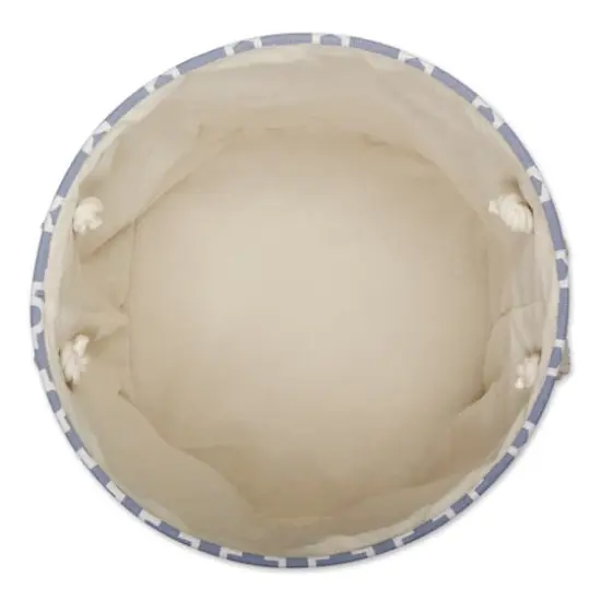 DII&reg; Large Round Polyester Lattice Bin Stonewash Blue {4}