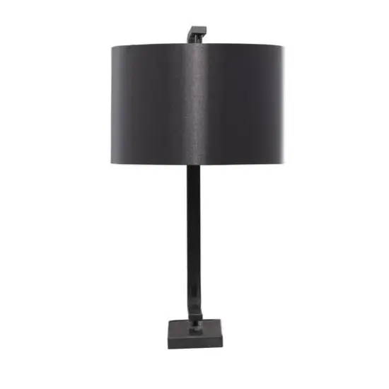 22" Black Metal Traditional Table Lamp {3}
