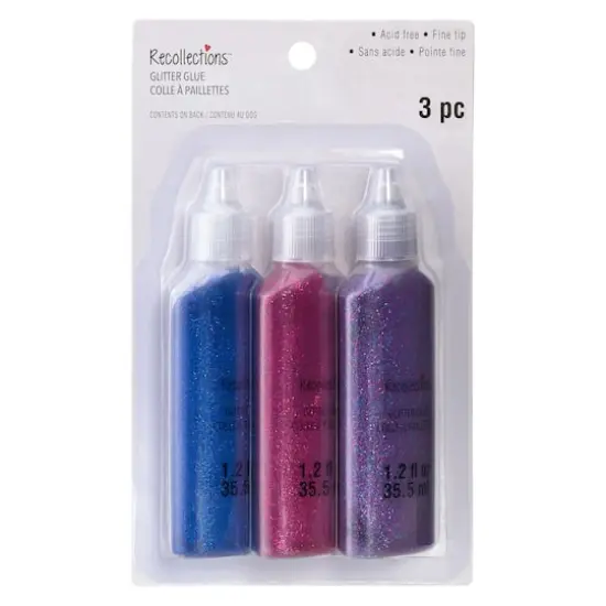 Mixed Glitter Glue, 3ct. by Recollections&trade; Jewel Tone {6}