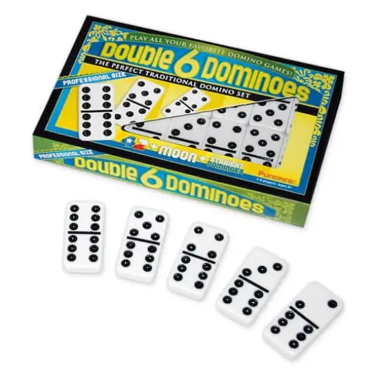 Double 6 Professional Size Black Dot Dominoes {3}